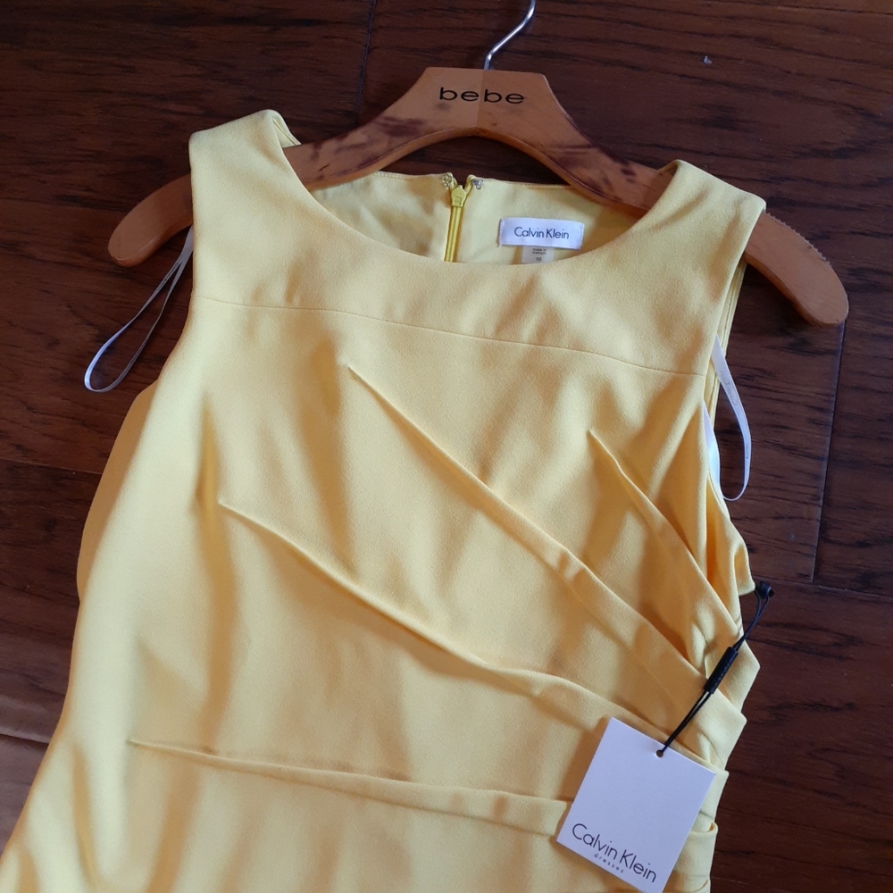 Calvin Klein Yellow Midi Dress - Picture 3 of 5